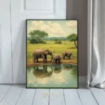 ANI herd of elephants by pond 259