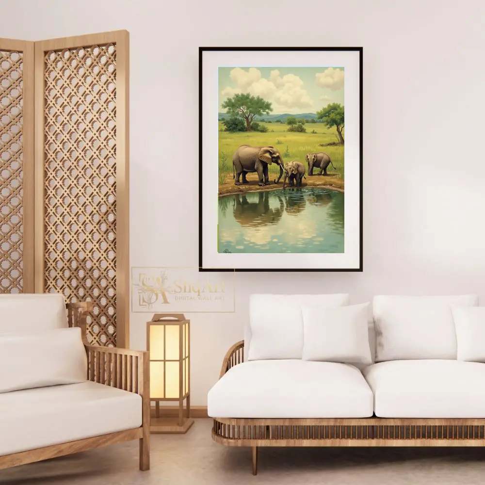 ANI-herd-of-elephants-by-pond-259-03 ANI herd of elephants by pond 259