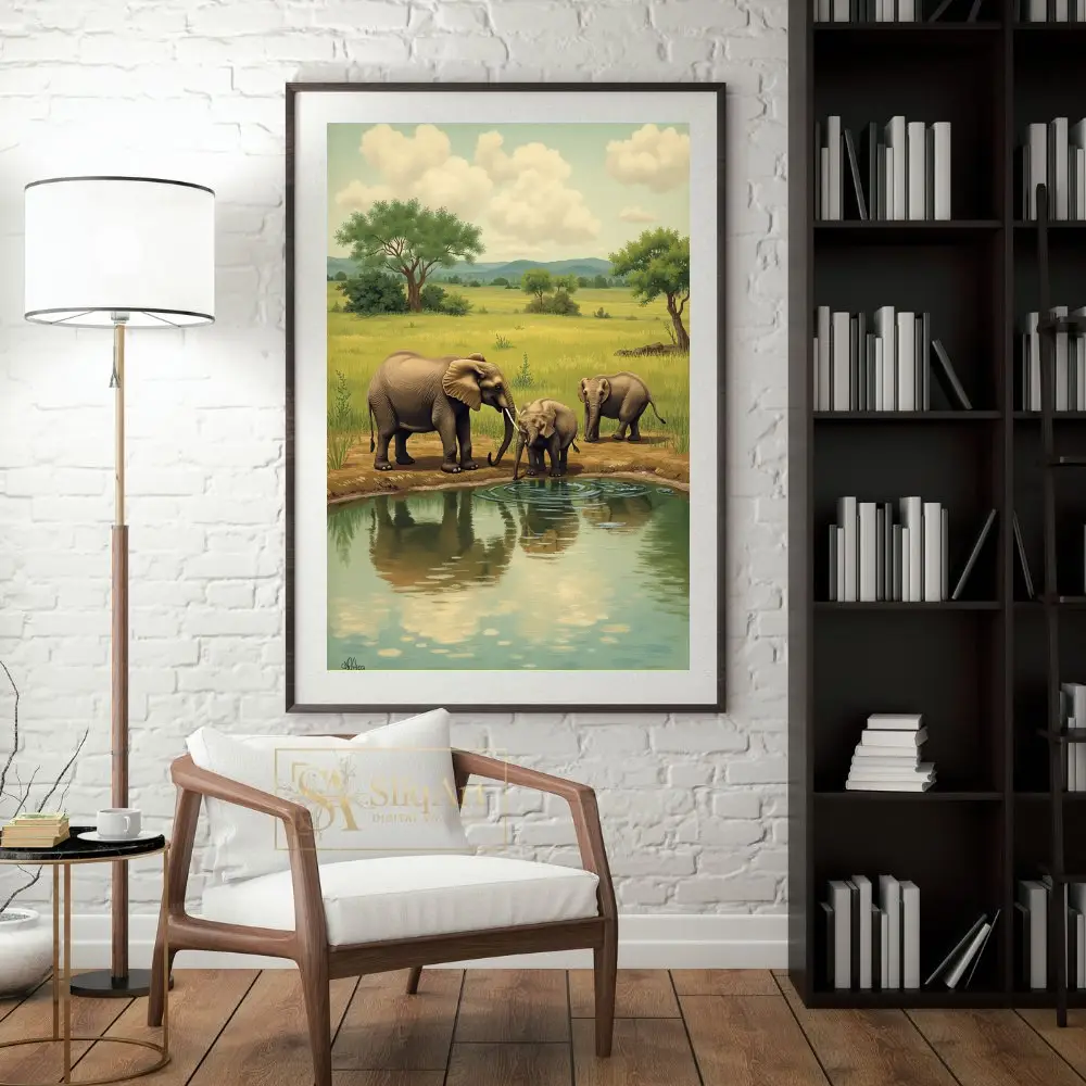 ANI-herd-of-elephants-by-pond-259-04 ANI herd of elephants by pond 259
