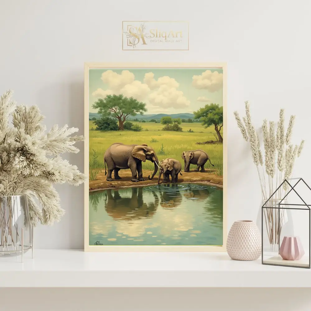 ANI-herd-of-elephants-by-pond-259-07 ANI herd of elephants by pond 259