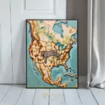 ANI leopard superimposed over us map 302