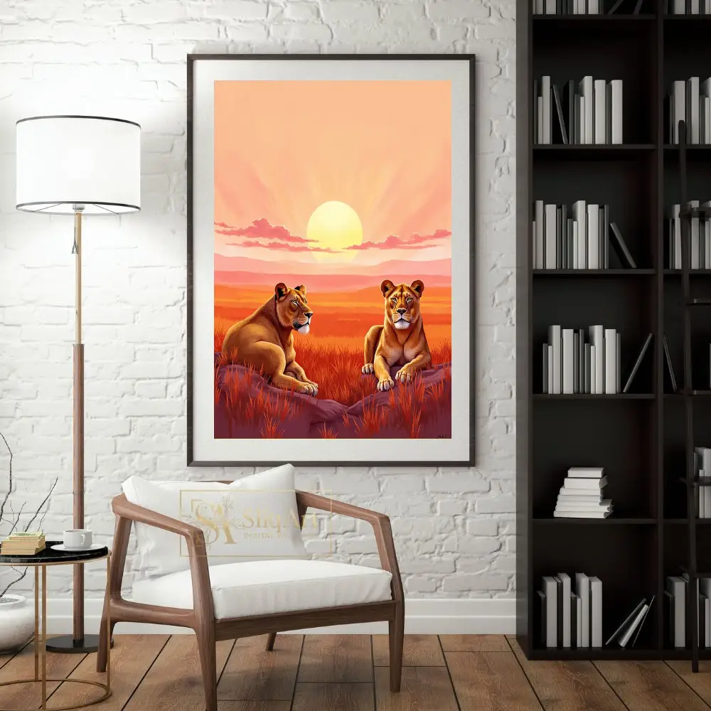 ANI-lioness-lion-sunset-303-04 ANI lioness lion sunset 303