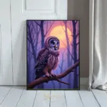 ANI owl perched on tree branch 340