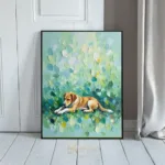 ANI puppy on flowery background 348