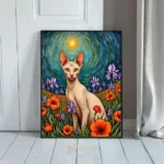 ANI siamese cat in a field of flowers 377