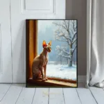 ANI siamese cat in a snowy field 379