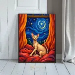 ANI siamese cat in front of starry sky 382