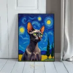 ANI siamese cat under starry sky 394