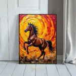 ANI sunset horse painting 422