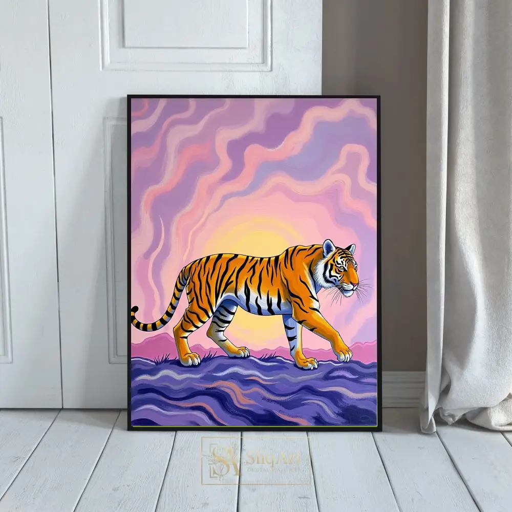 Radiant Tiger Spirit - Vibrant Wildlife Pop Art Canvas
