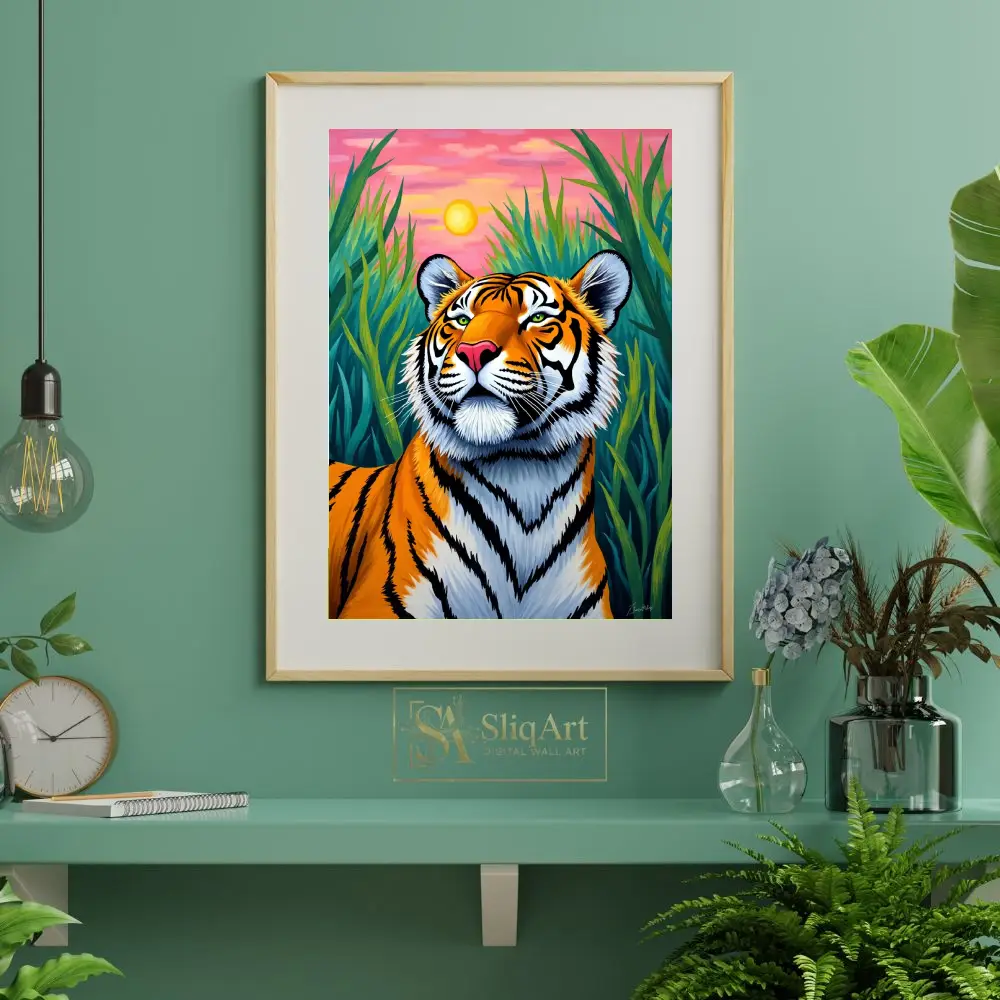 ANI-tiger-sunset-art-print-444-06 ANI tiger sunset art print 444