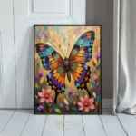 ANI vibrant butterfly flower painting 450