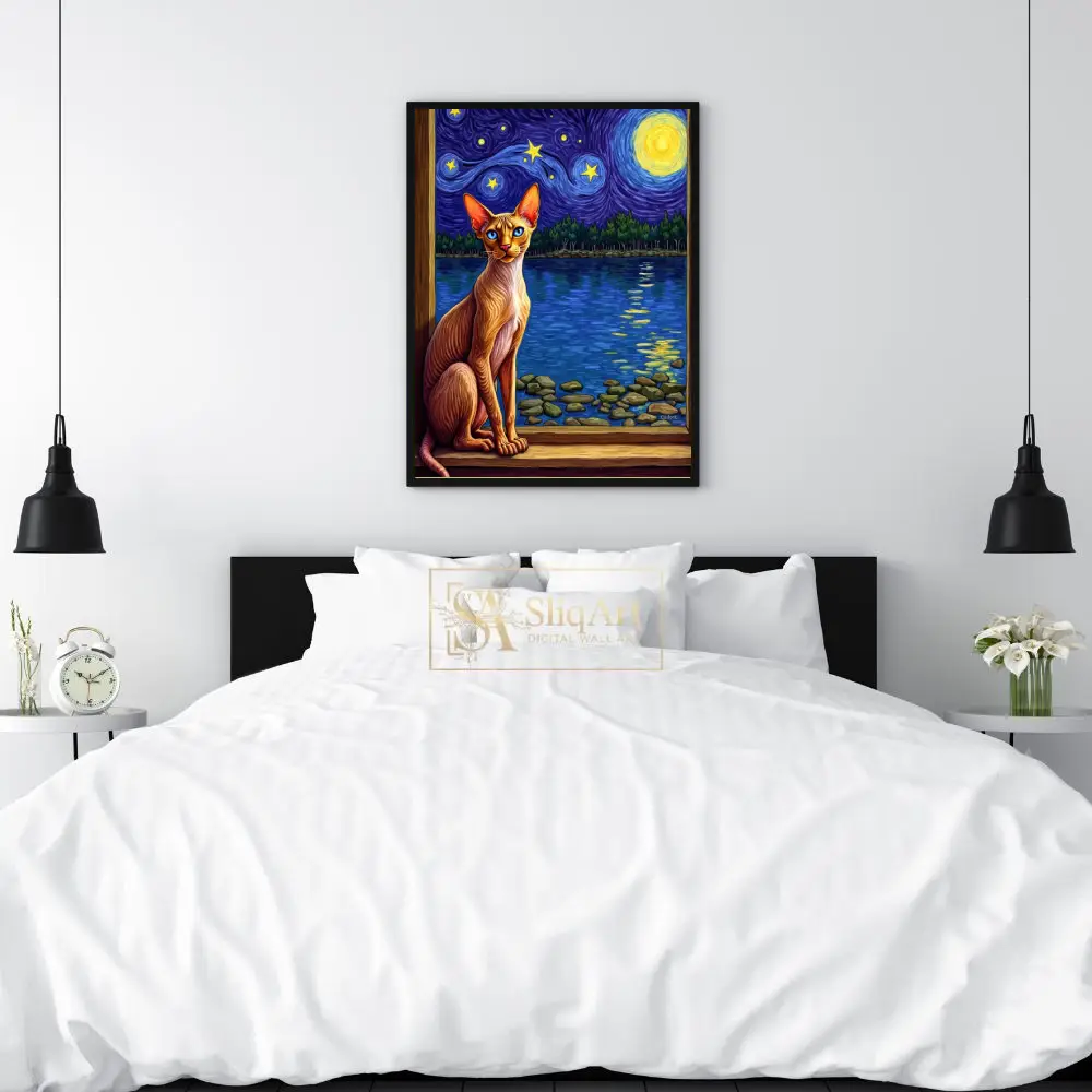 ANI-window-sitting-cat-under-night-sky-454-02 ANI window sitting cat under night sky 454