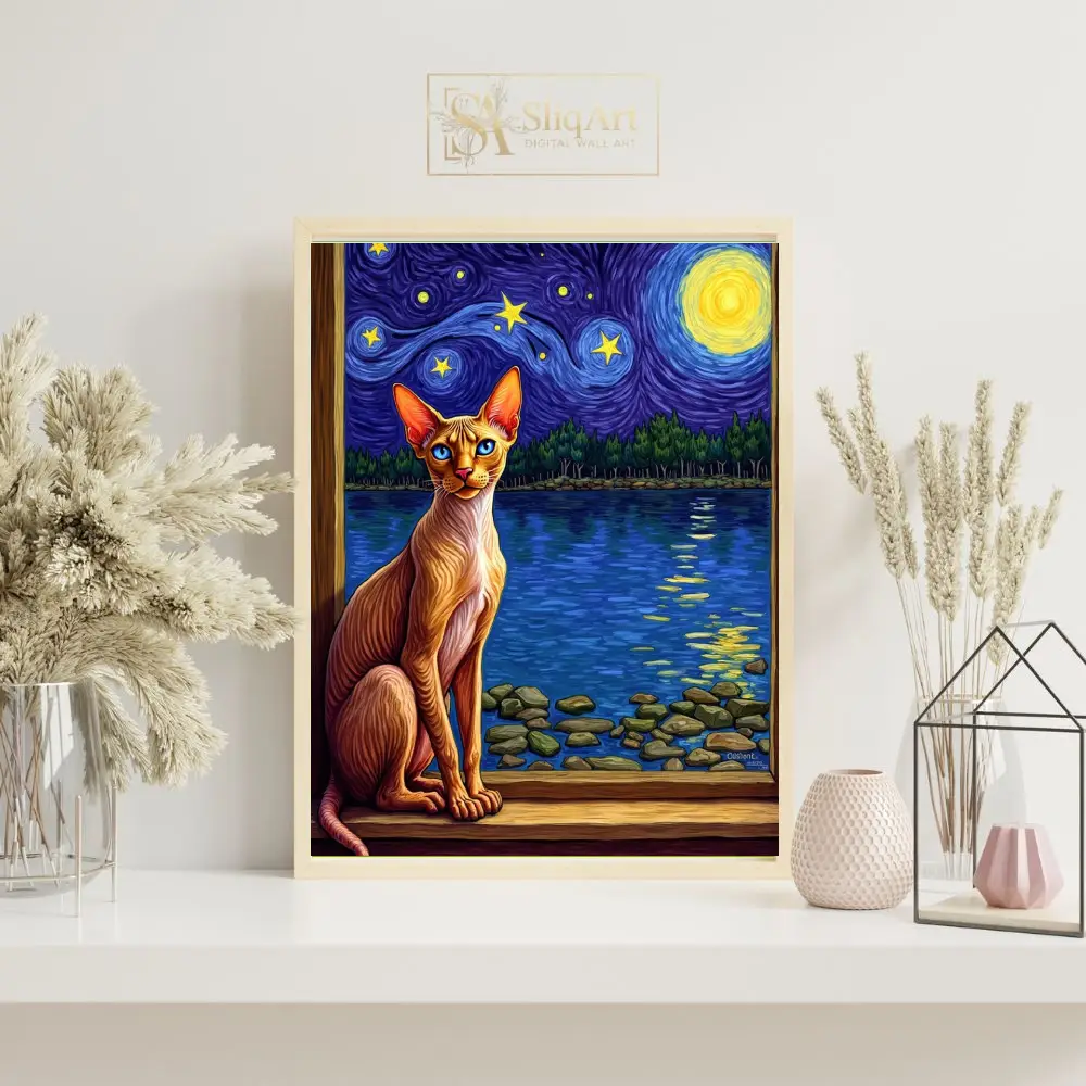 ANI-window-sitting-cat-under-night-sky-454-07 ANI window sitting cat under night sky 454