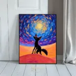 ANI wolf in sky studio art 463