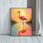 BRD a flamingo in a body of water 002