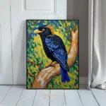 BRD blackbird on a branch 046