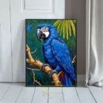 BRD blue parrot on tree branch 071