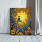 BRD blue peacock in forest 073