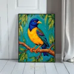 BRD blue perched on tree limb 061