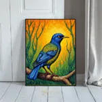 BRD bluebird in a field 053