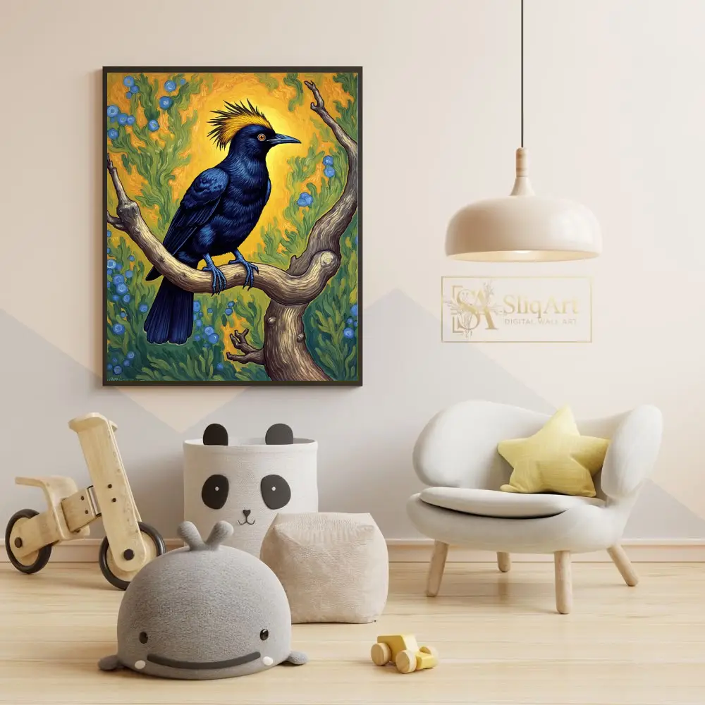 BRD-bluejay-perched-on-tree-branch-067-05 BRD bluejay perched on tree branch 067