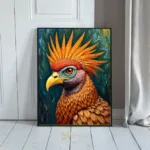 BRD cockatoo portrait with fiery mane 081