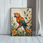 BRD colorful parrot on branch 1 114
