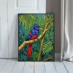 BRD colorful parrot perched on branch 115