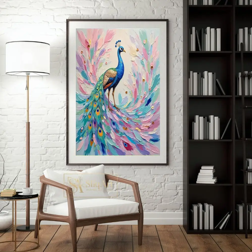 BRD-colorful-peacock-on-spiraling-branch-121-04 BRD colorful peacock on spiraling branch 121