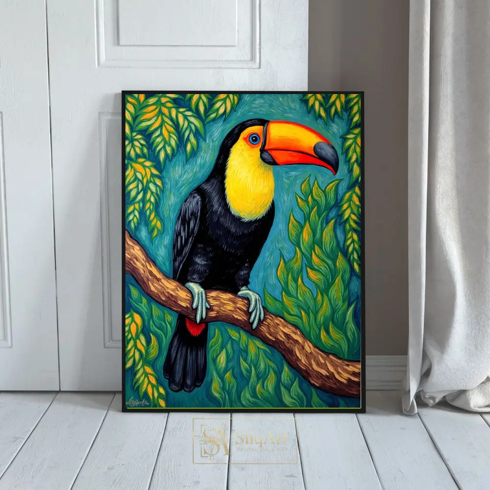 Vibrant Toucan Tropical Bird Wall Art | SliqArt Exotic Decor