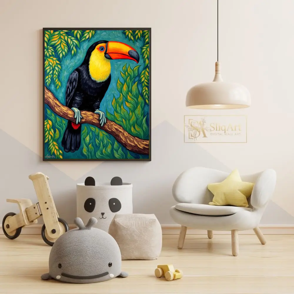 BRD-colorful-toucan-perched-on-branch-123-05 BRD colorful toucan perched on branch 123
