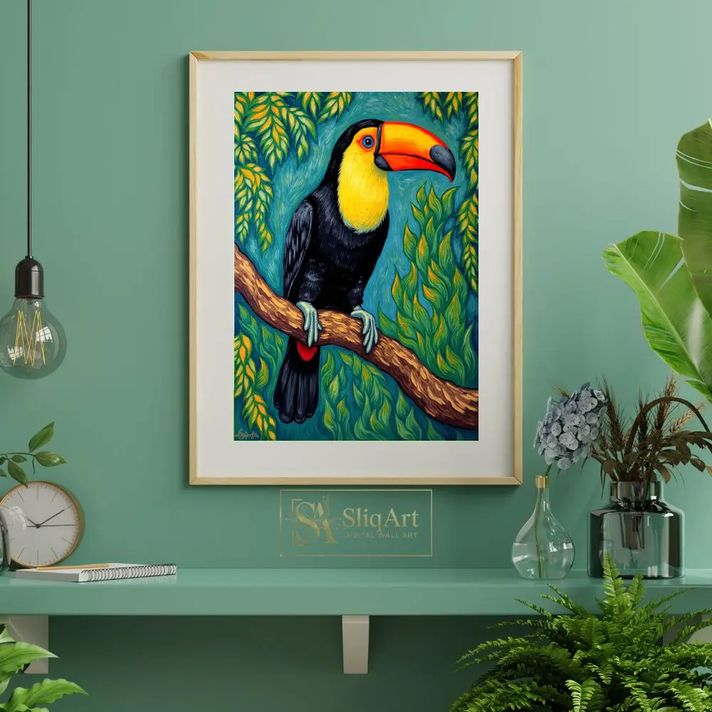 BRD-colorful-toucan-perched-on-branch-123-06 BRD colorful toucan perched on branch 123