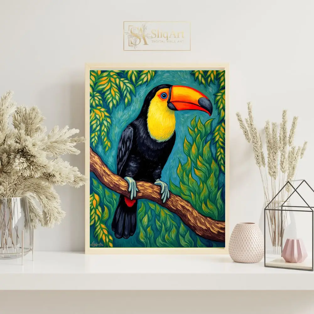 BRD-colorful-toucan-perched-on-branch-123-07 BRD colorful toucan perched on branch 123