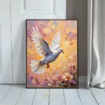 BRD dove flight over flowers 132