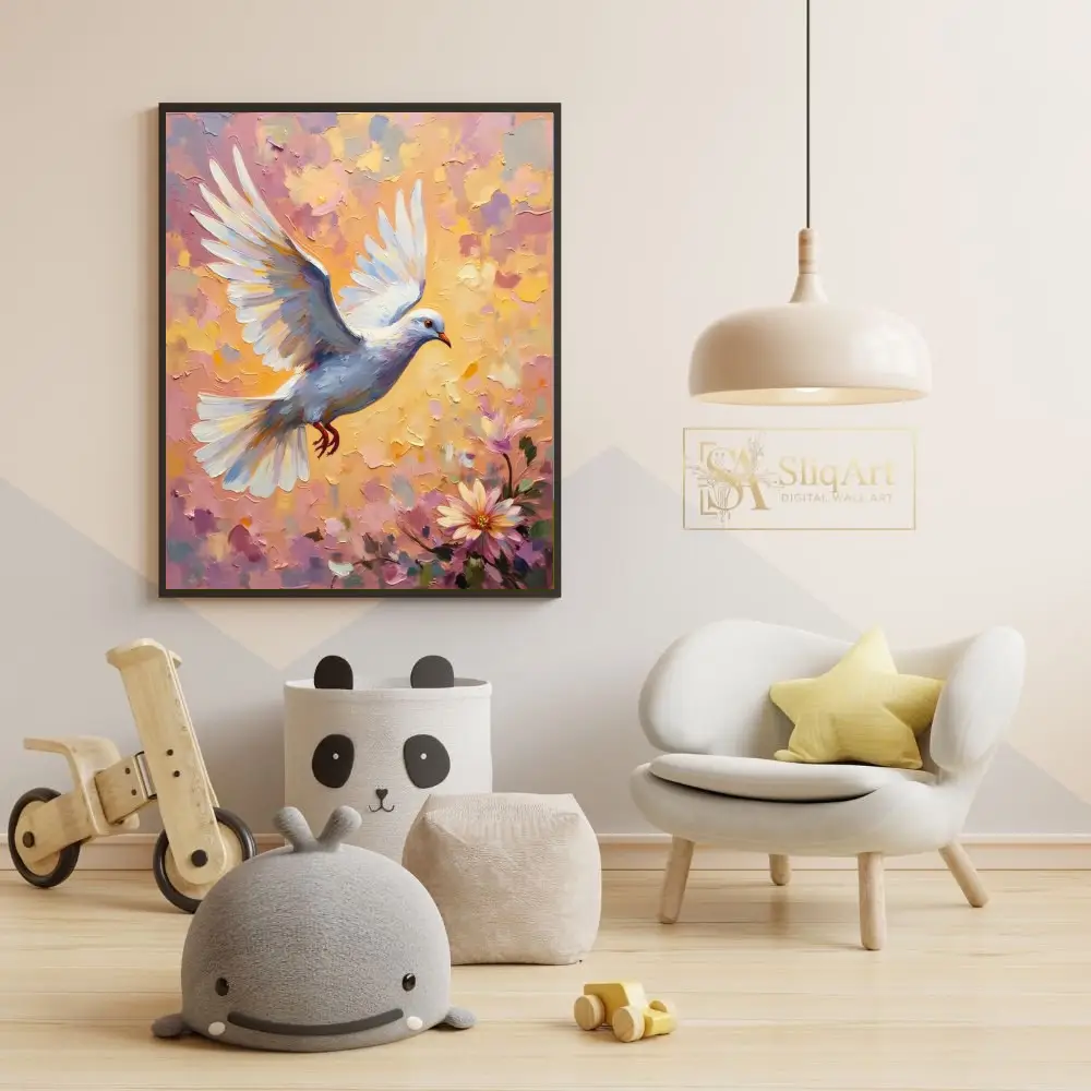 BRD-dove-flight-over-flowers-132-05 BRD dove flight over flowers 132