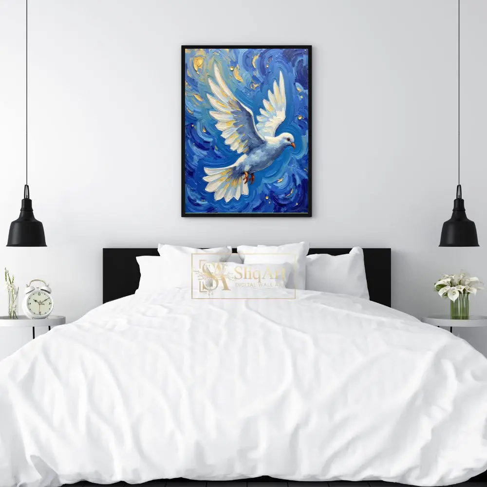 BRD-dove-in-flight-against-blue-background-137-02 BRD dove in flight against blue background 137