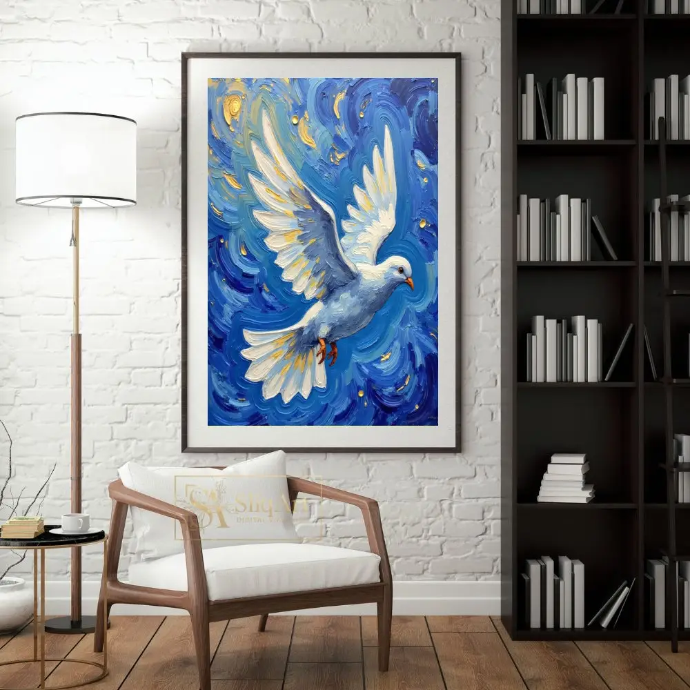 BRD-dove-in-flight-against-blue-background-137-04 BRD dove in flight against blue background 137