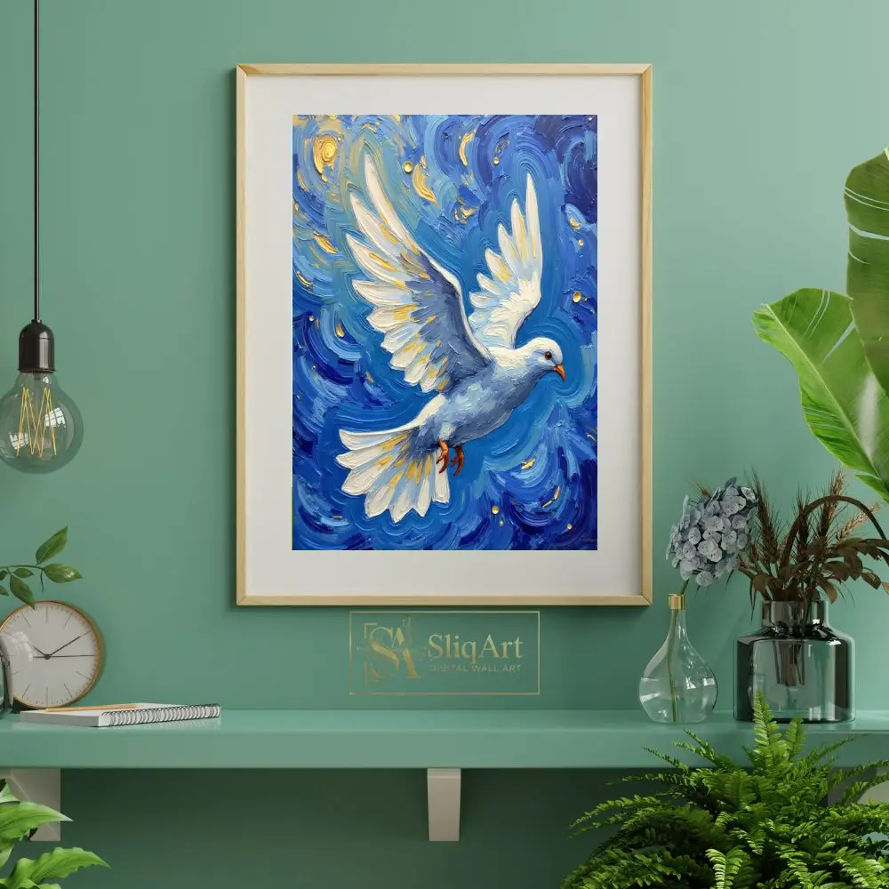 BRD-dove-in-flight-against-blue-background-137-06 BRD dove in flight against blue background 137