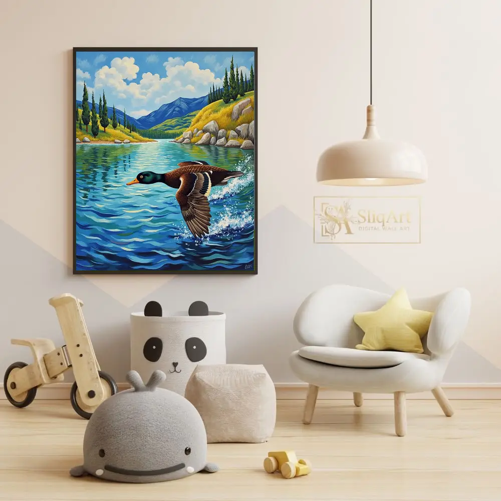 BRD-duck-in-flight-near-water-142-05 BRD duck in flight near water 142