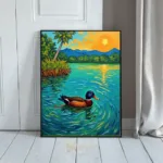 BRD duck sunset river 145