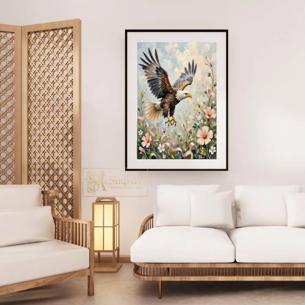 BRD-eagle-in-flight-above-flowers-161-03 BRD eagle in flight above flowers 161