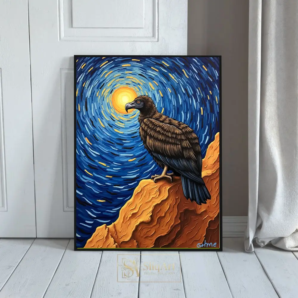 BRD-eagle-on-cliff-with-swirling-sky-165-01 BRD eagle on cliff with swirling sky 165