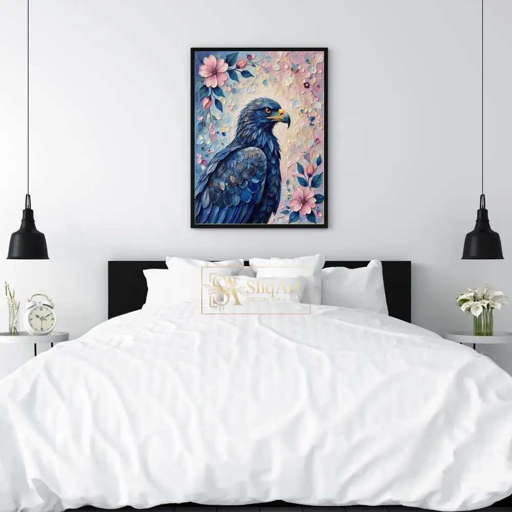 BRD-eagle-on-floral-background-166-02 BRD eagle on floral background 166