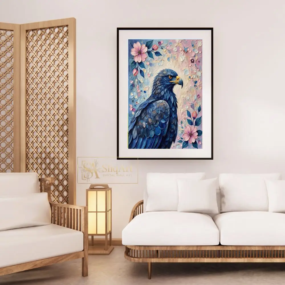 BRD-eagle-on-floral-background-166-03 BRD eagle on floral background 166