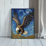 BRD eagle soars with blue sky 175