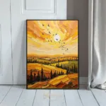 BRD flocking during sunset rural scenery 034