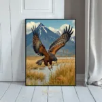 BRD golden eagle flying over mountain range 194