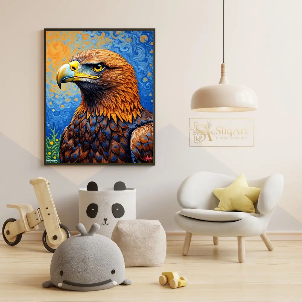 BRD-golden-eagle-on-blue-background-197-05 BRD golden eagle on blue background 197