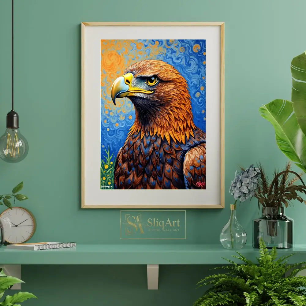 BRD-golden-eagle-on-blue-background-197-06 BRD golden eagle on blue background 197